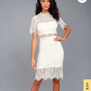 Lulus remarkable white lace dress
